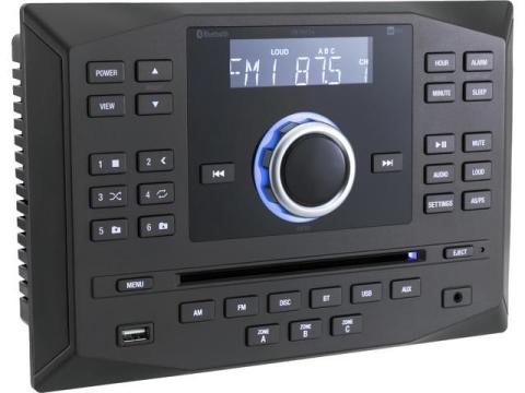 Jensen JWM62A AM|FM|DVD|CD|USB|AUX|App Ready Bluetooth RV Wallmount Stereo w/ App Control, 3-Speaker Zones / 8 Speaker Output 8X 6 Watt, Receives Bluetooth Audio (A2DP) & Controls (AVRCP) from Devices